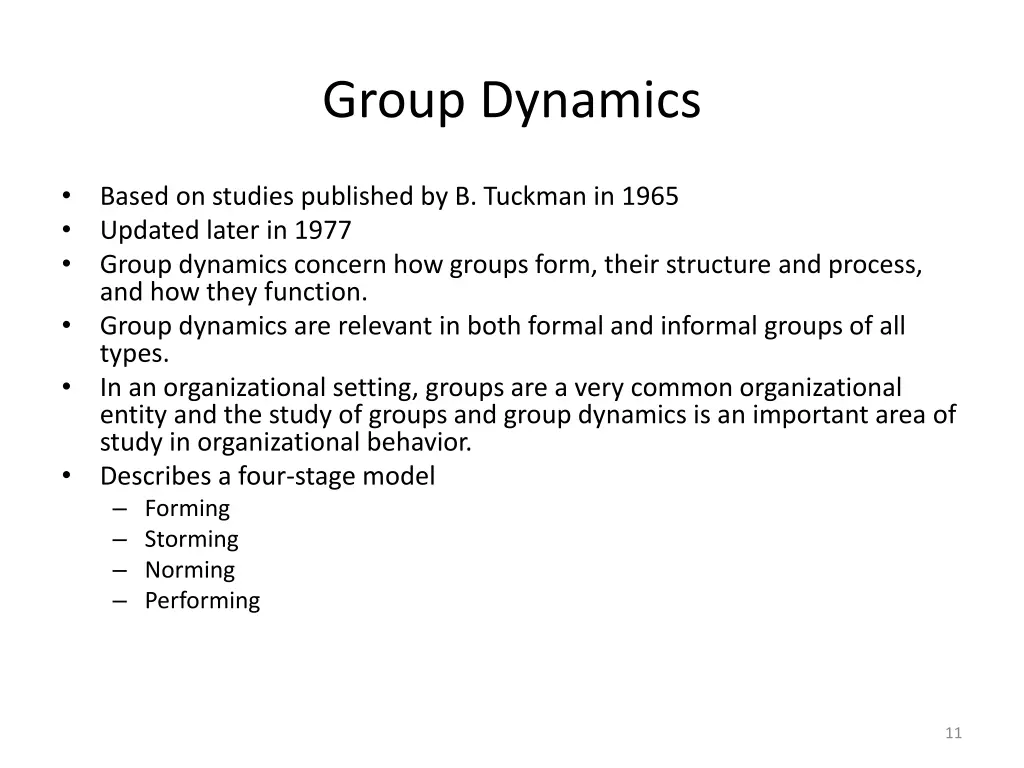 group dynamics