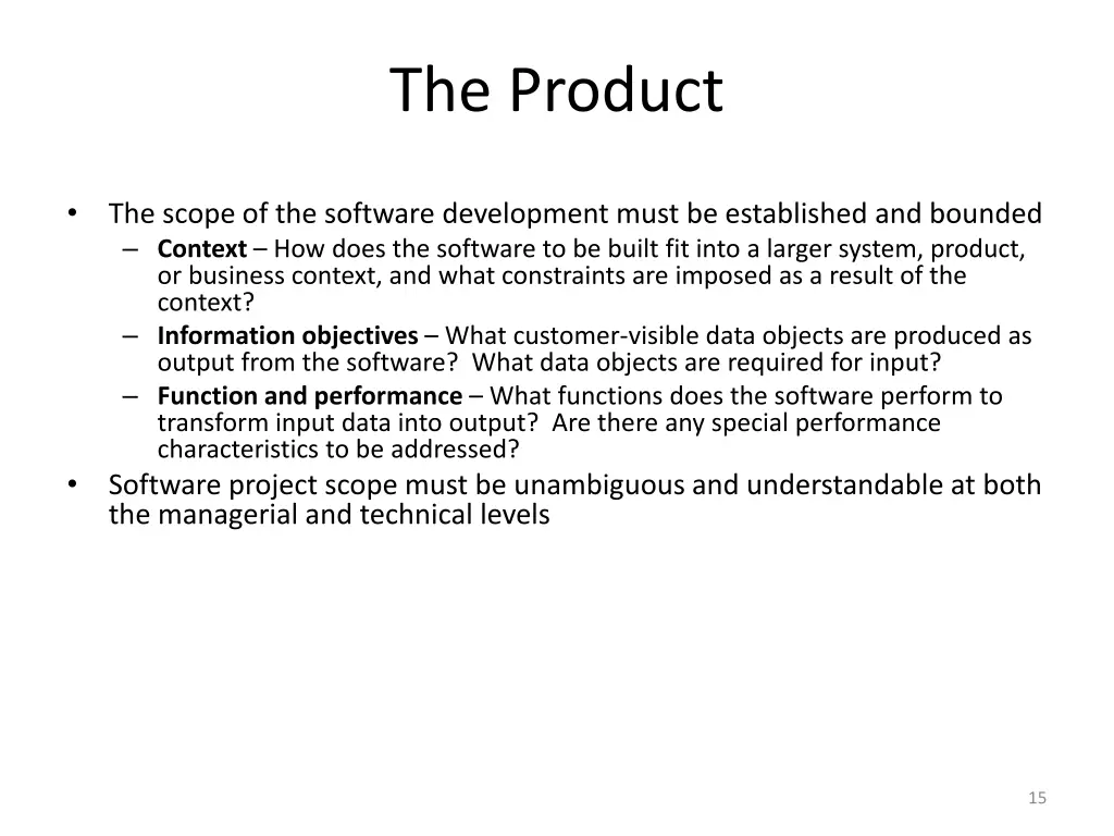 the product