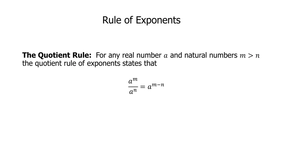rule of exponents 1