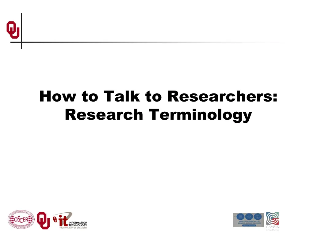 how to talk to researchers research terminology