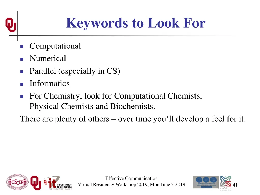 keywords to look for