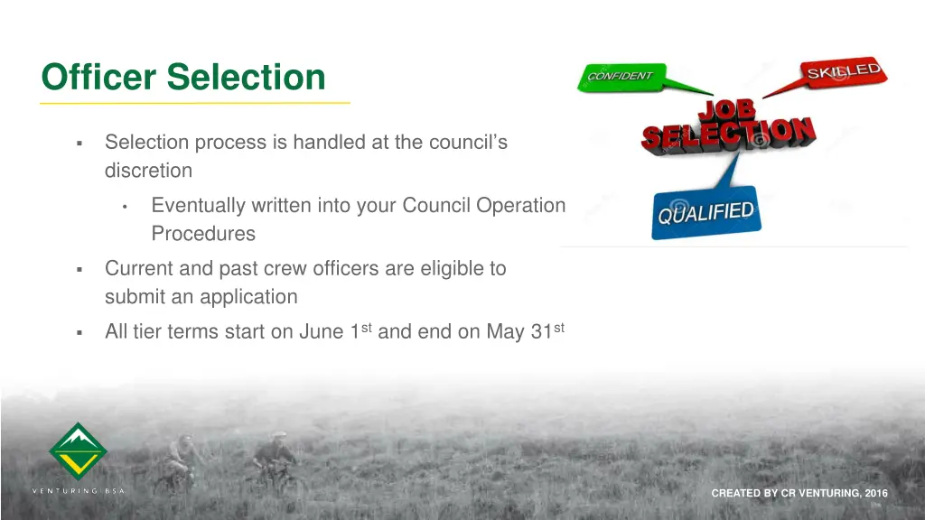 officer selection