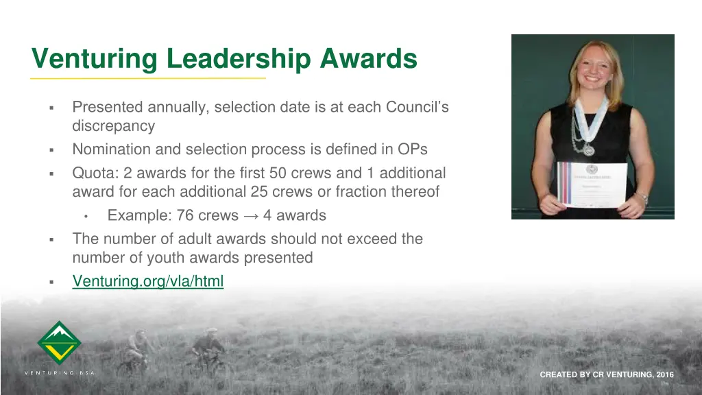 venturing leadership awards 1
