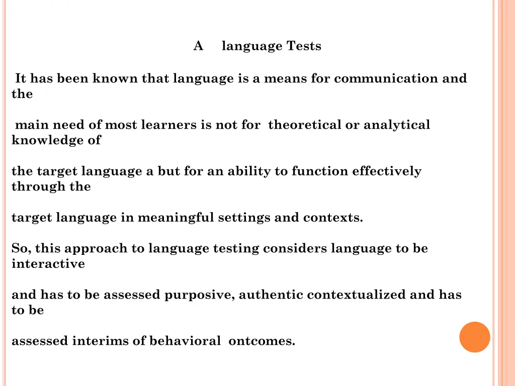 a language tests