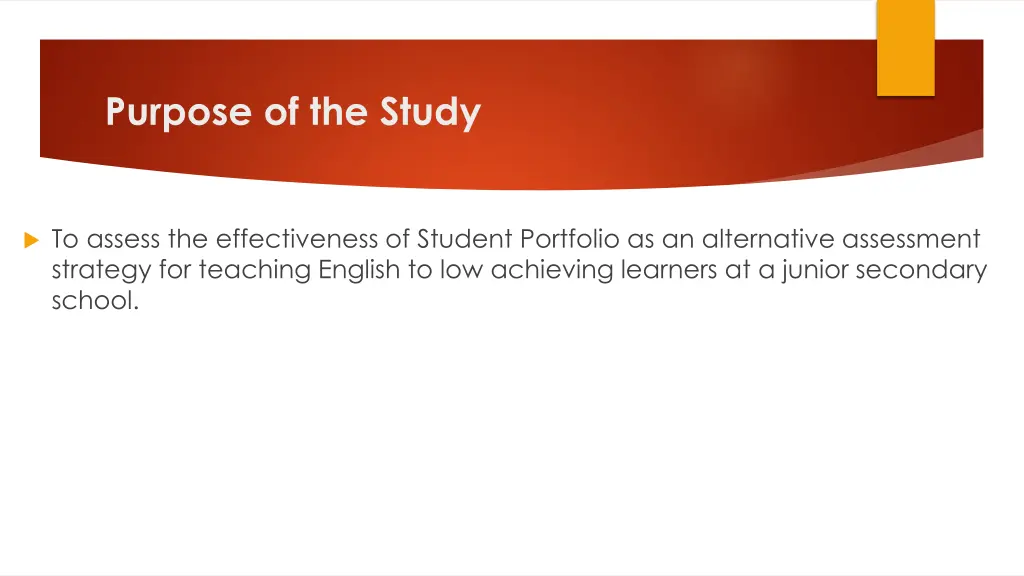 purpose of the study
