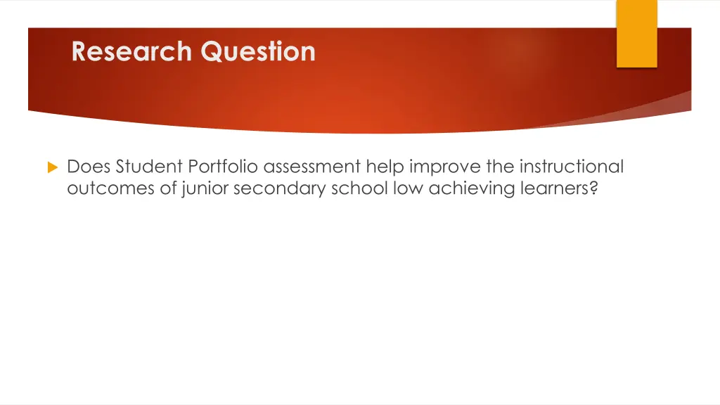 research question