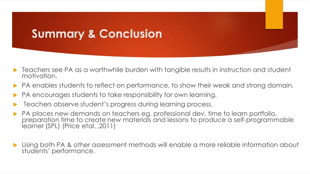 summary conclusion