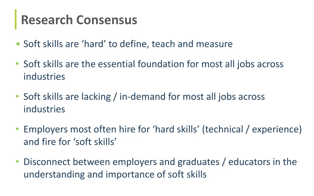 research consensus