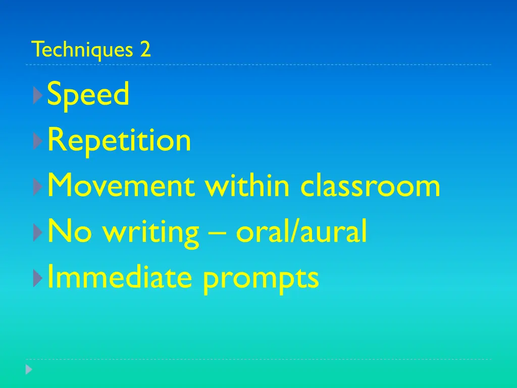 techniques 2 speed repetition movement within