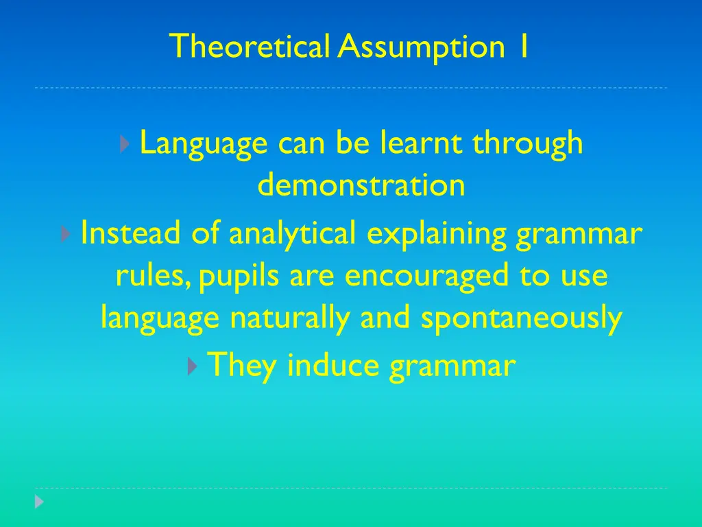 theoretical assumption 1