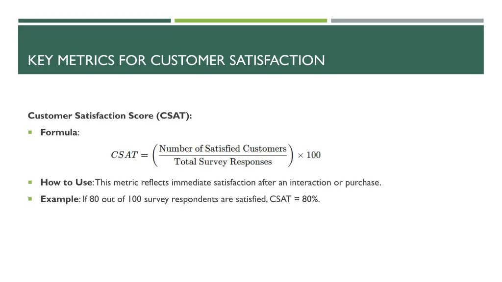key metrics for customer satisfaction