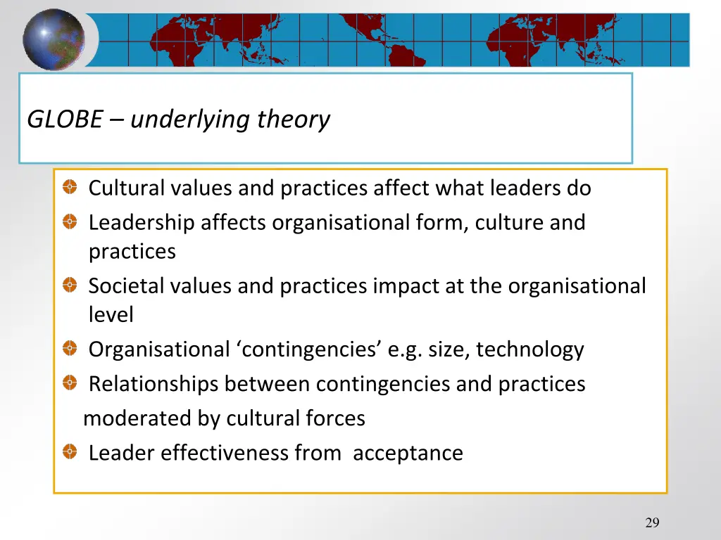 globe underlying theory