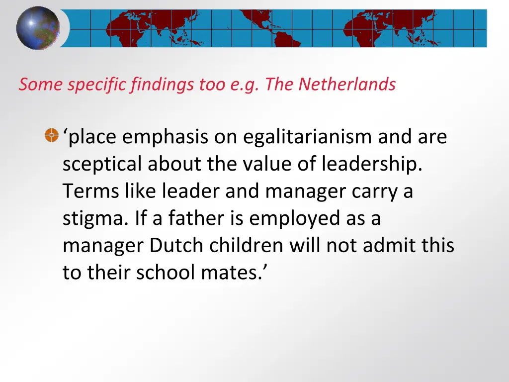 some specific findings too e g the netherlands