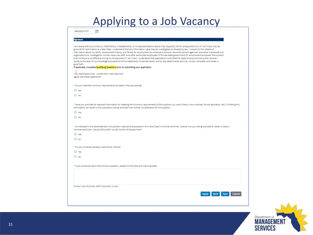 applying to a job vacancy 4