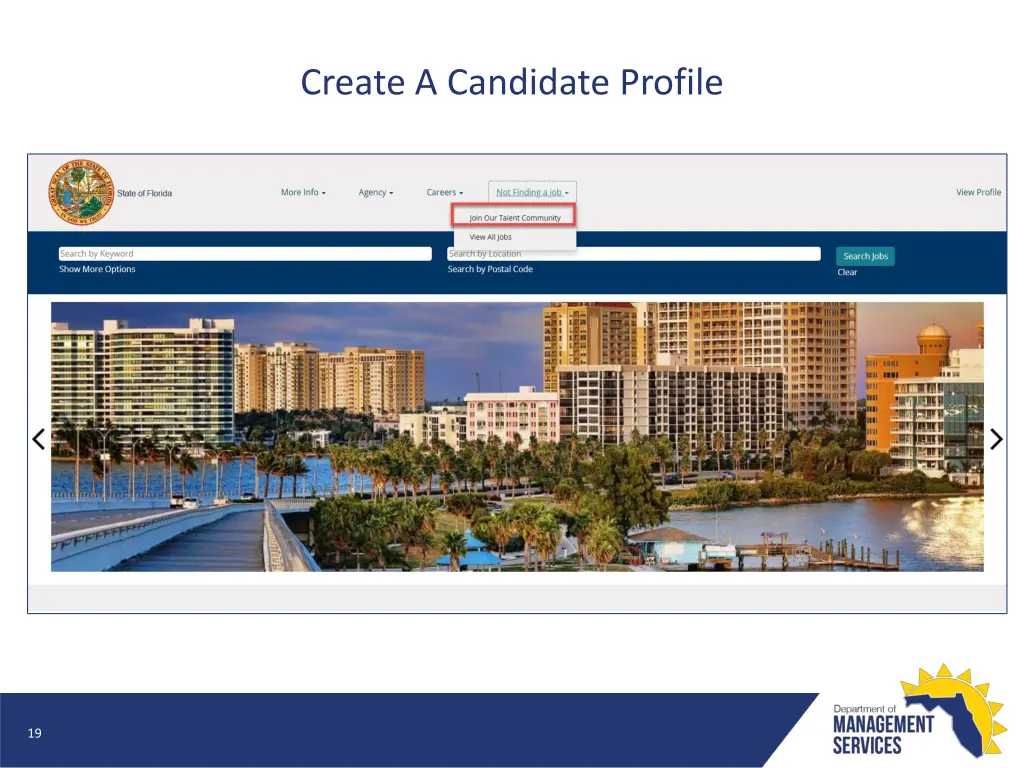 create a candidate profile