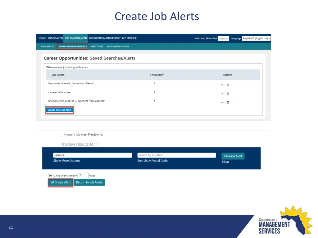create job alerts