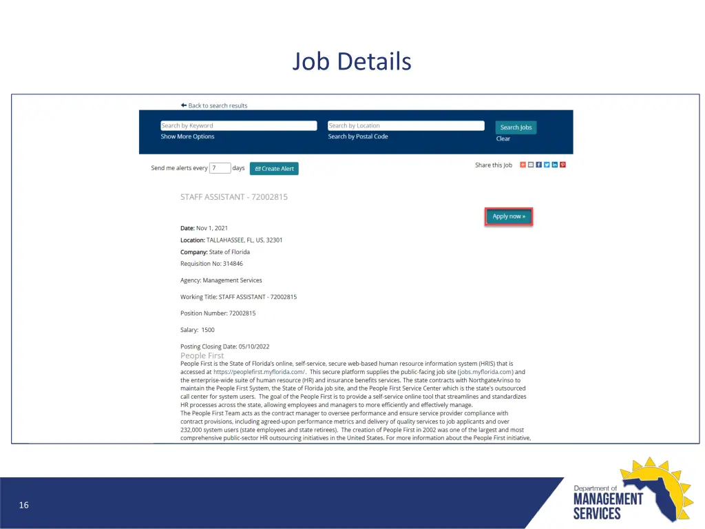 job details