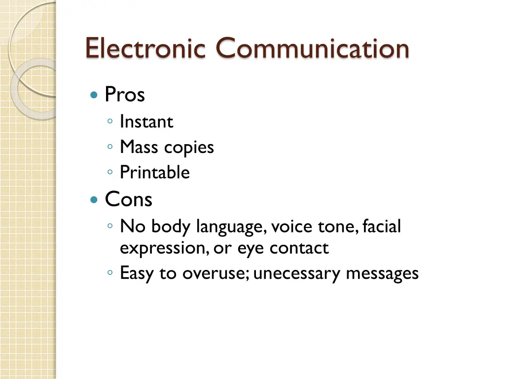 electronic communication