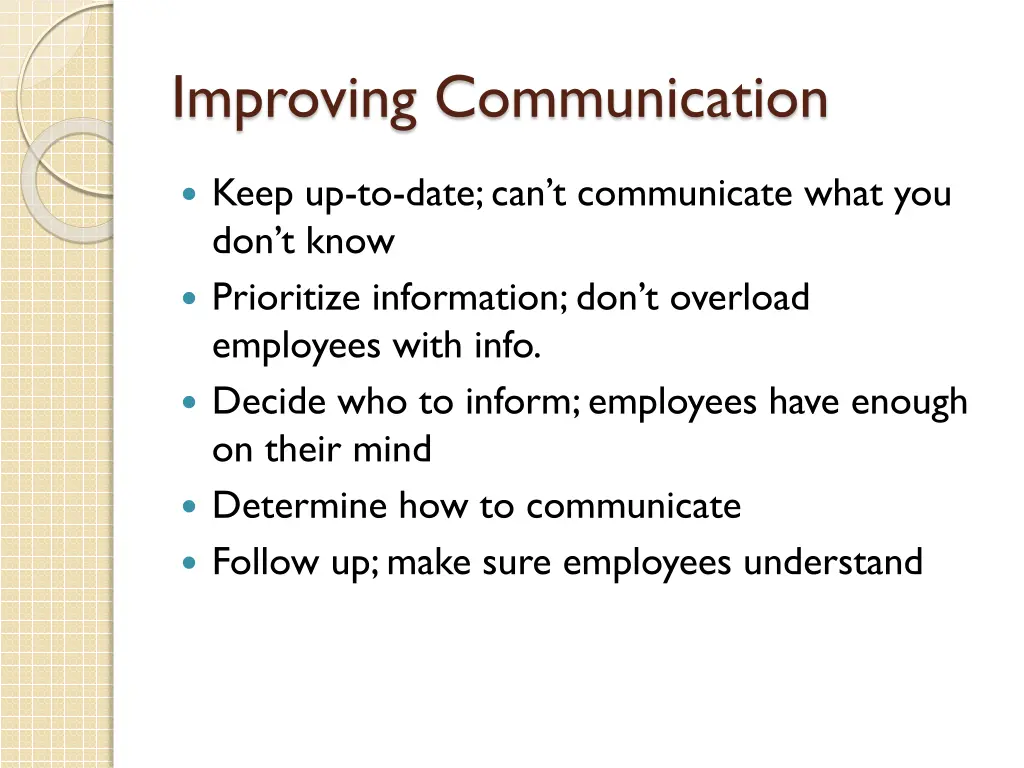 improving communication