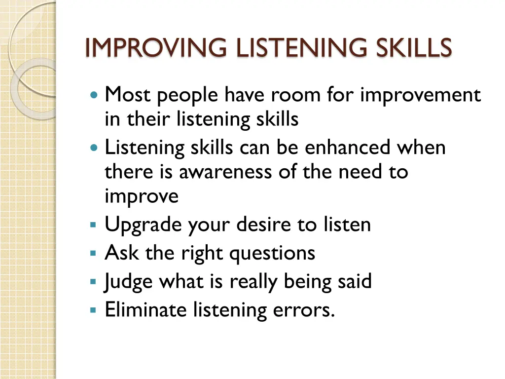 improving listening skills