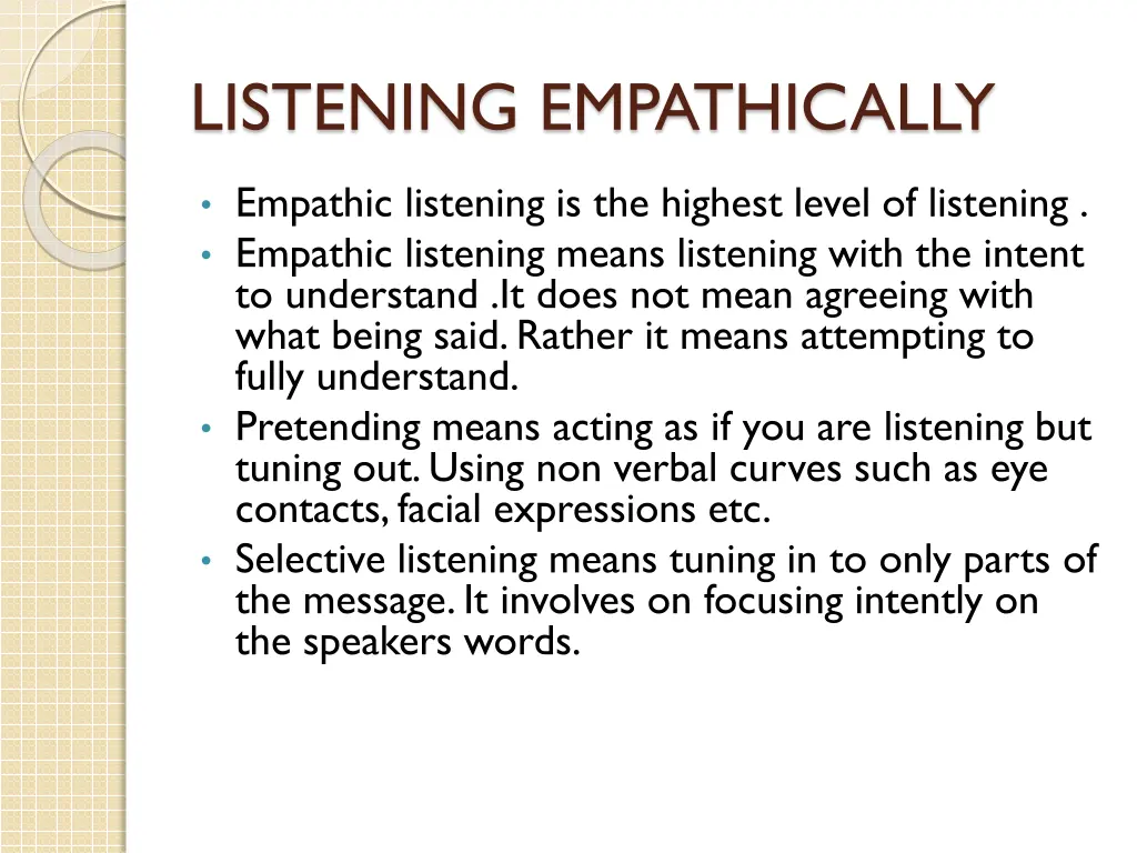 listening empathically