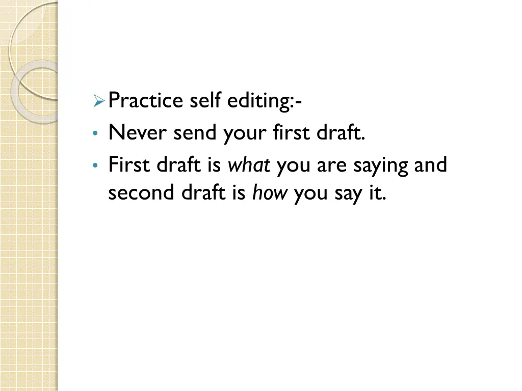 practice self editing never send your first draft