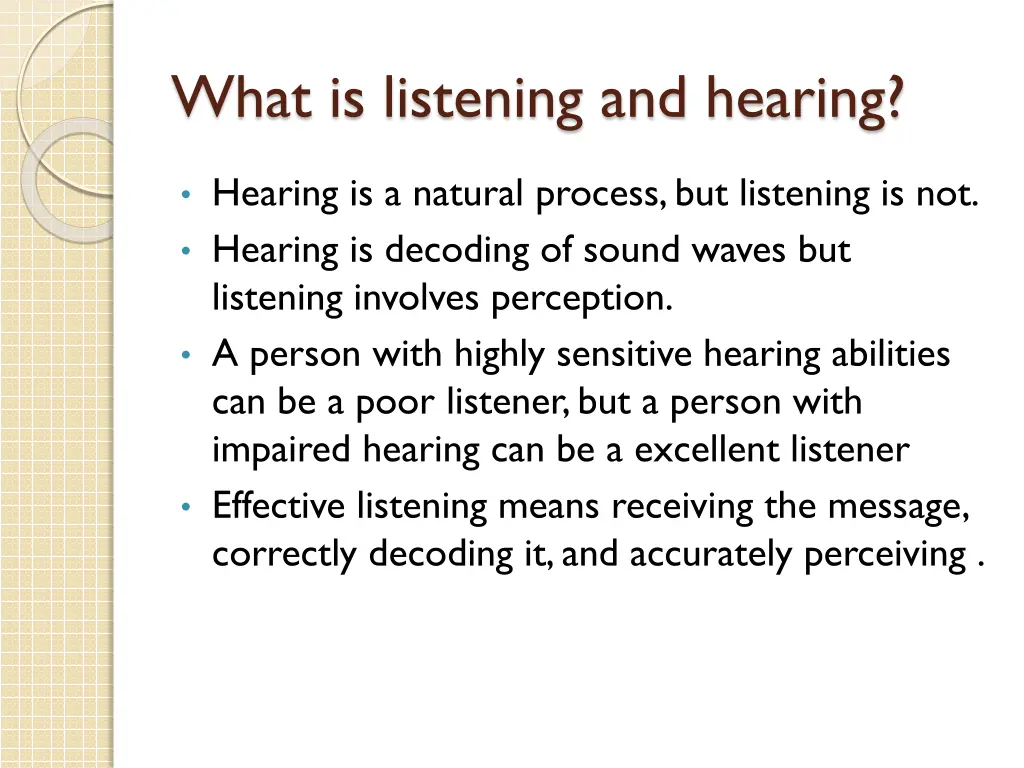 what is listening and hearing