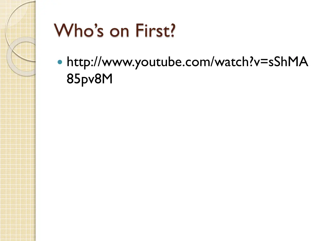 who s on first 1