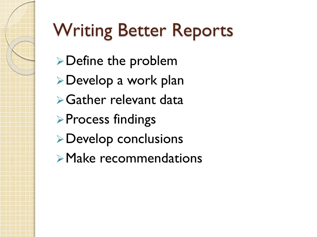writing better reports