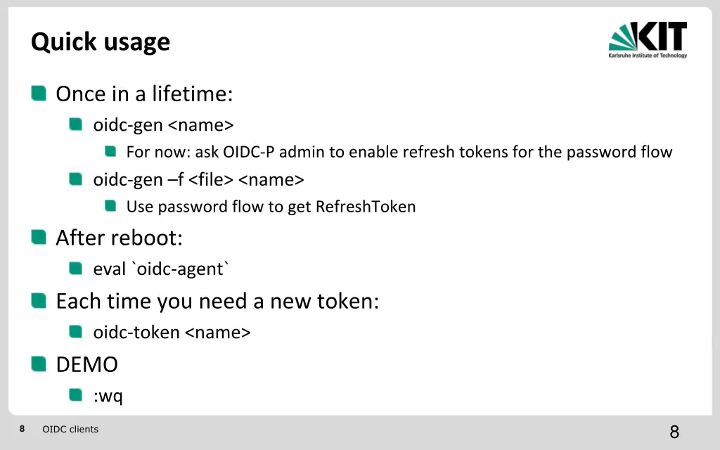 quick usage