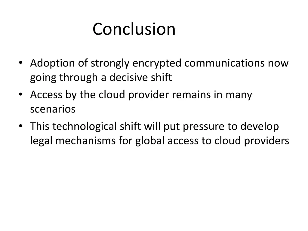 conclusion