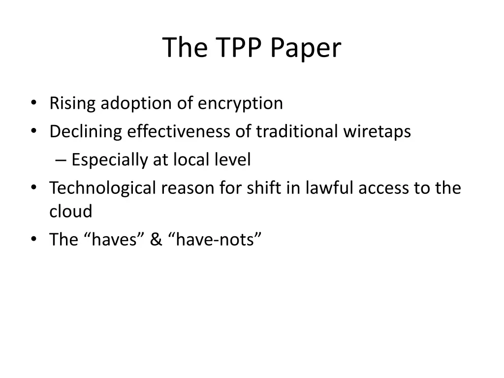the tpp paper