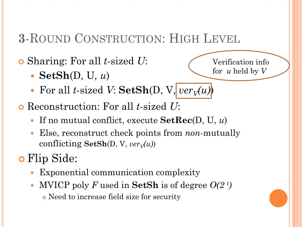 3 r ound c onstruction h igh l evel