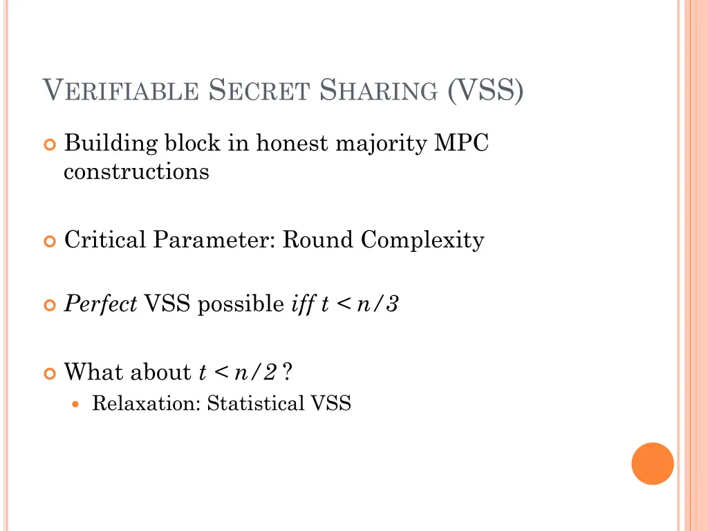 v erifiable s ecret s haring vss 3