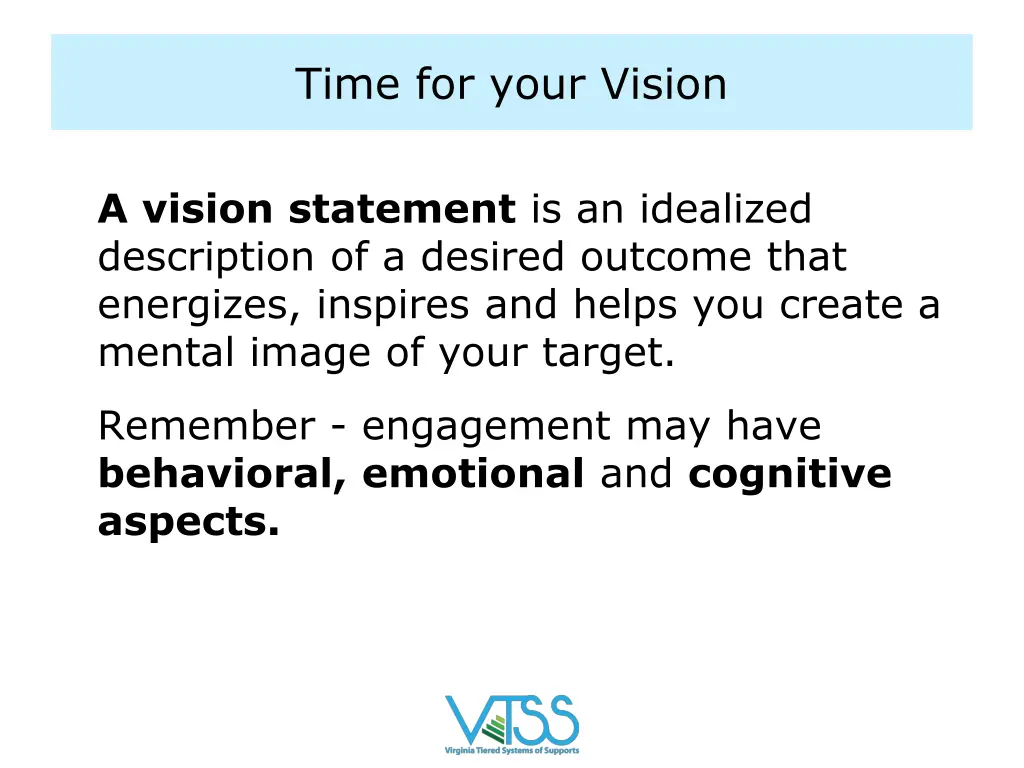 time for your vision