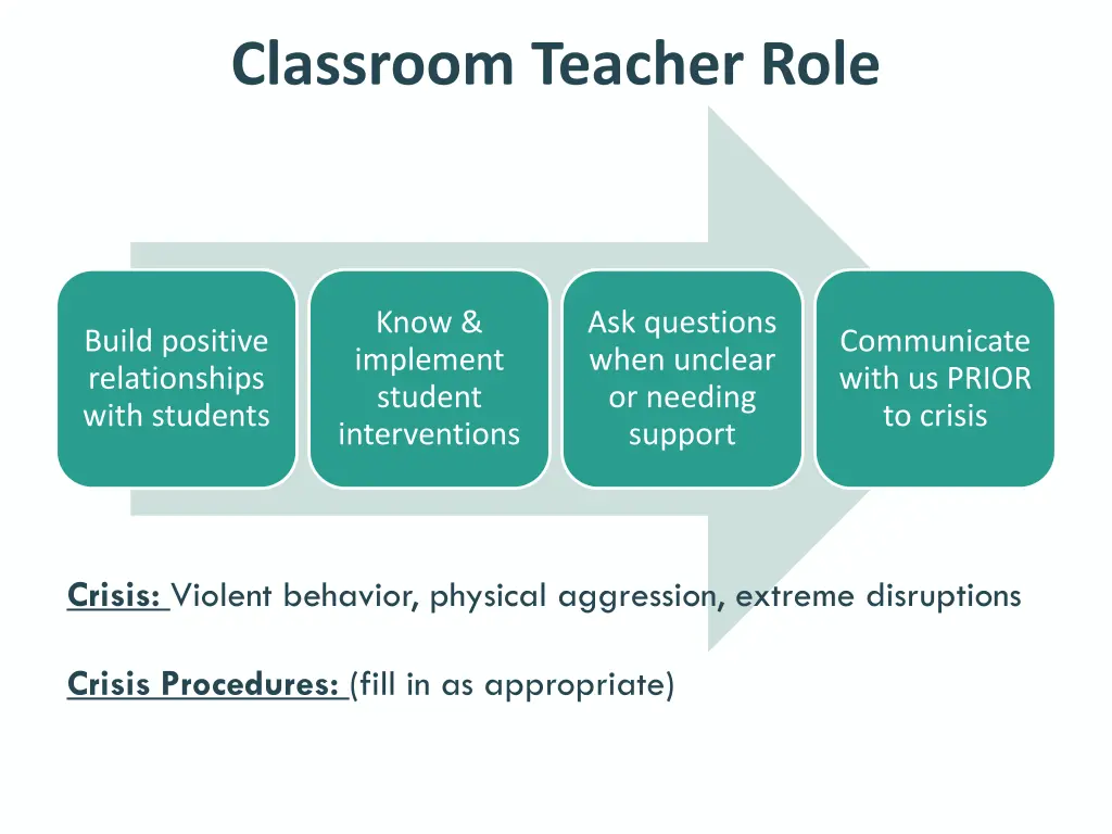 classroom teacher role