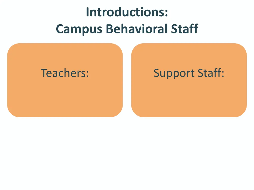 introductions campus behavioral staff