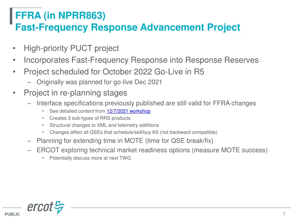 ffra in nprr863 fast frequency response