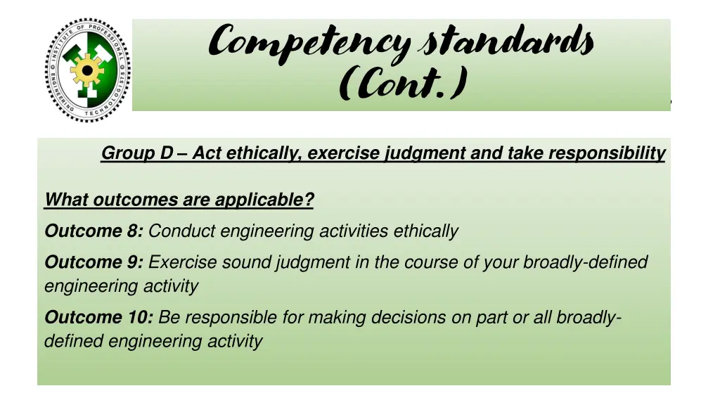 competency standards cont 3