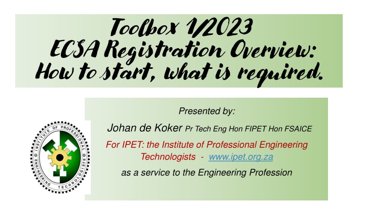 toolbox 1 2023 ecsa registration overview
