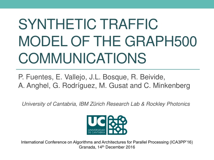 synthetic traffic model of the graph500