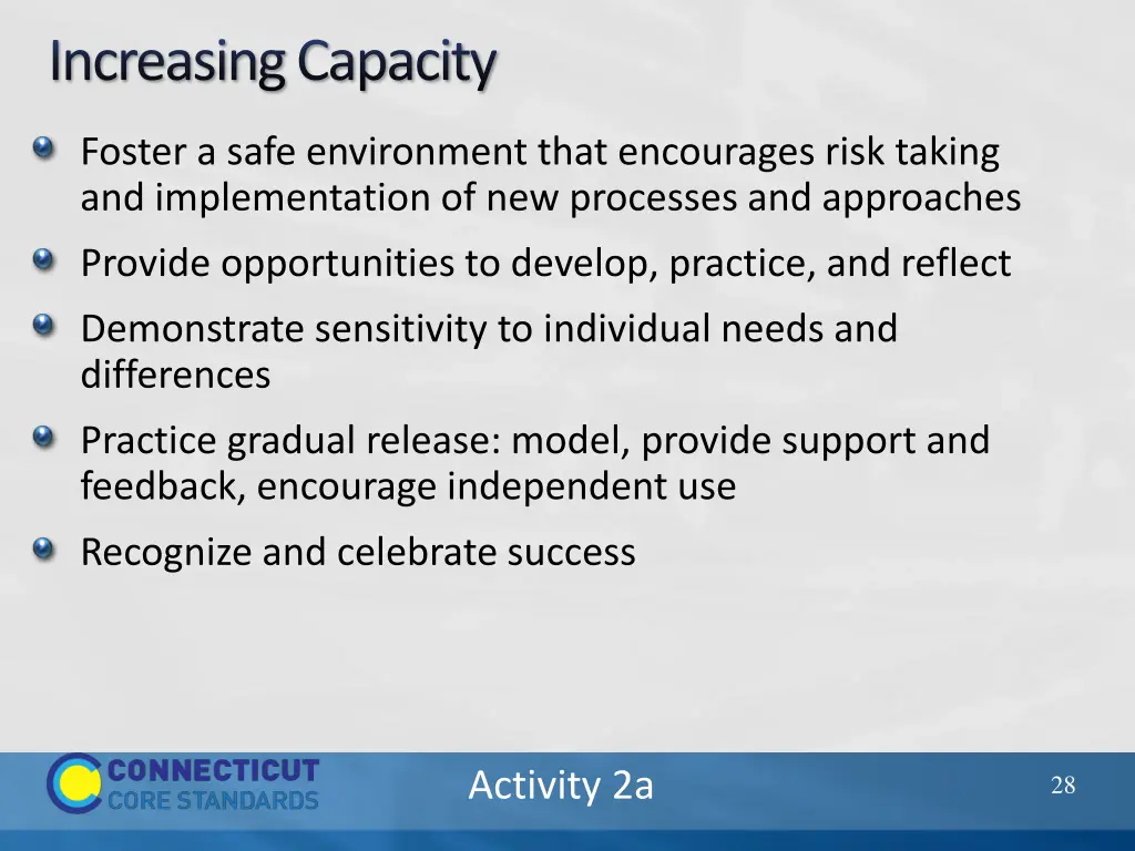 increasing capacity