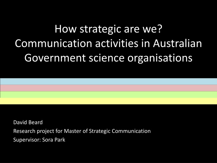how strategic are we communication activities