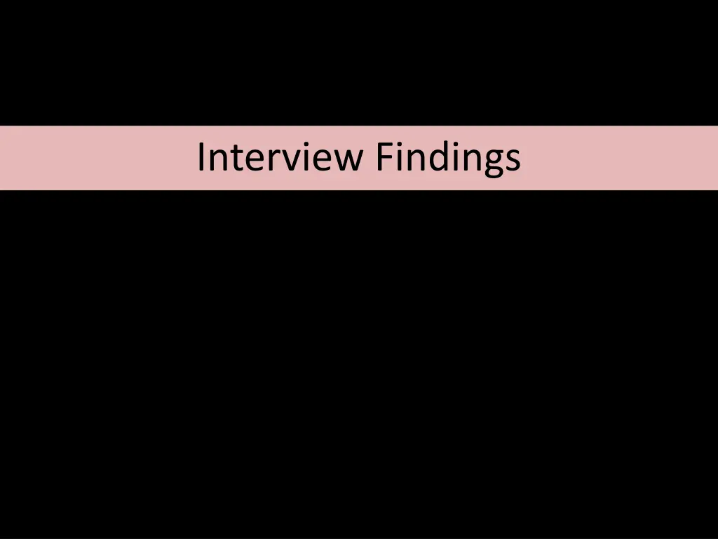 interview findings
