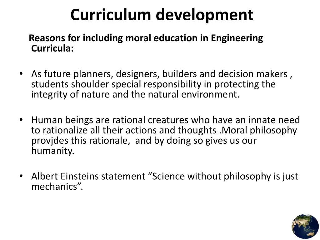 curriculum development