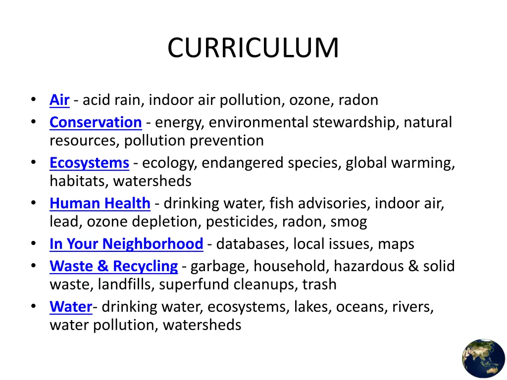 curriculum