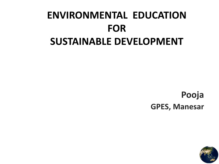 environmental education for sustainable
