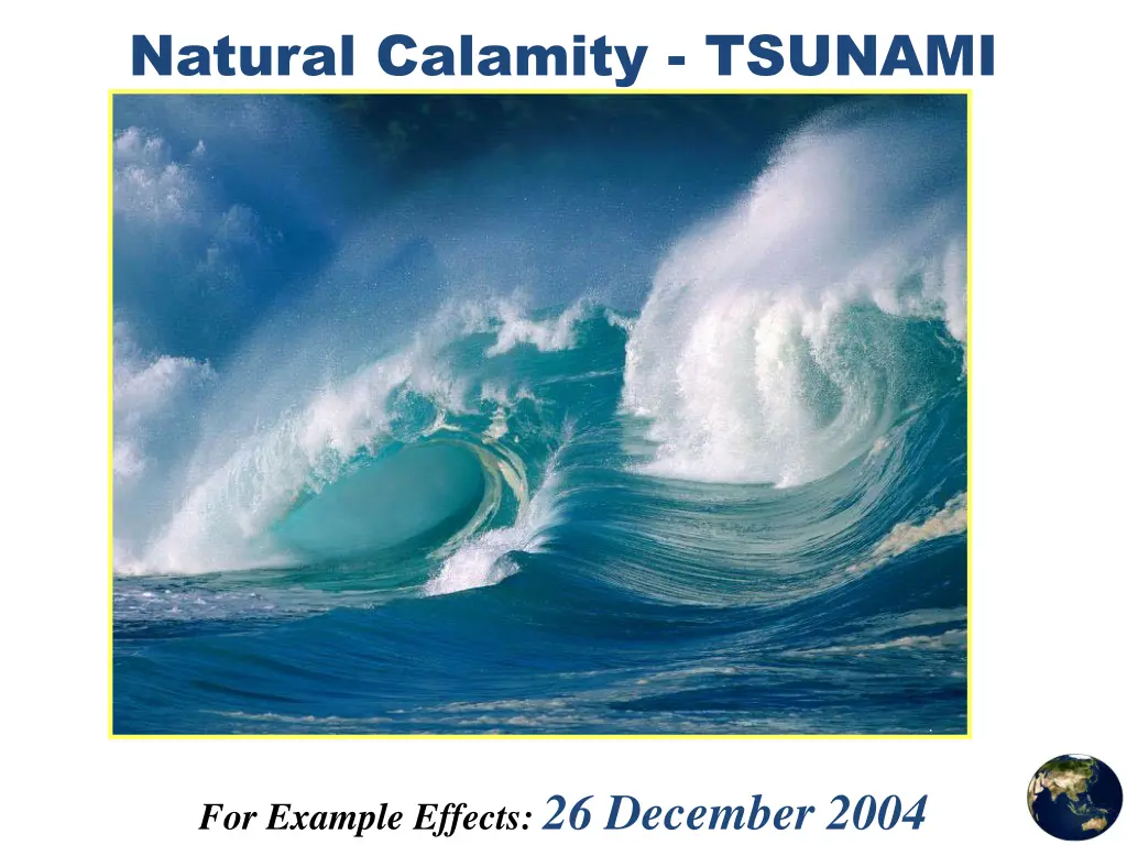 natural calamity tsunami