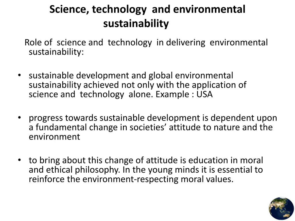 science technology and environmental