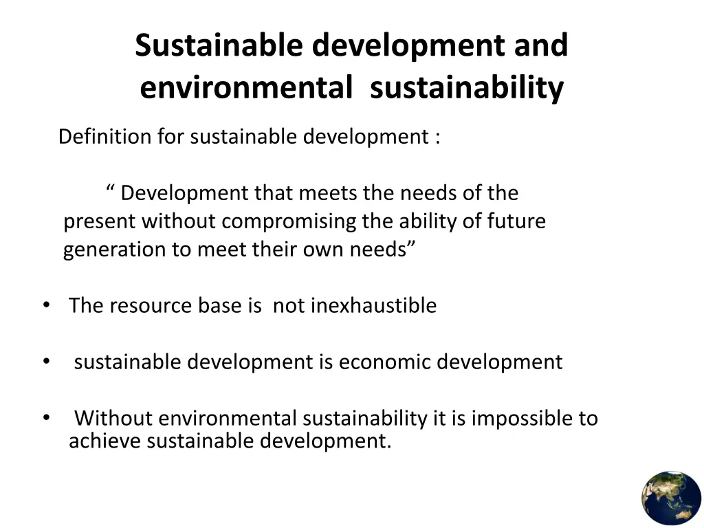 sustainable development and environmental